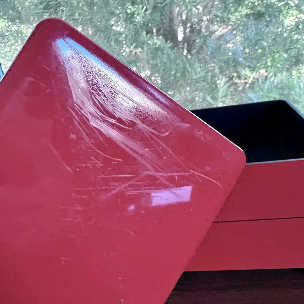 Vintage CMC Japan Red Black Stacking Bento Box 2 Tier